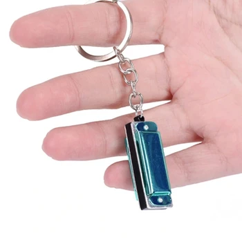 Мини-брелок для губной гармошки, специальный 8-тональный брелок для губной гармоники с 4 отверстиями, гармонический брелок для ключей, сумка-подвеска, музыкальные игрушки