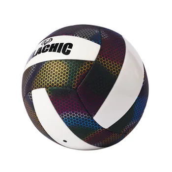 Размер 5 Светящийся волейбольный Светоотражающий Люминесцентный полиуретановый Волейбольный мяч для тренировок в помещении и на открытом воздухе, Пляжный мяч