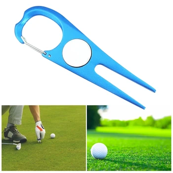 новый инструмент для ремонта газона для гольфа с пружинным лезвием, очиститель щелей для гольфа, Вилы для гольфа, аксессуары для гольфа, Клюшка, Зеленая вилка