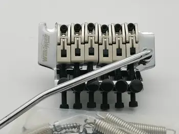 6-струнная электрогитара Wilkinson с двойной блокировкой Tremolo System Bridge Chrome Silver WODL1