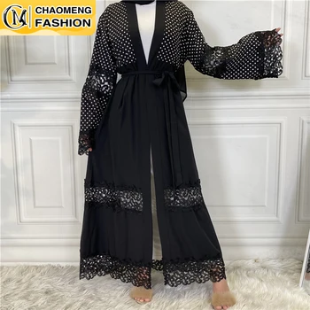 Мусульманин Де Моде Рамадан Кардиган Кафтан Турция Исламская Одежда Мусульманин Для Женщин Дубай Абая Скромный Халат Кафтан Арабское Кимоно