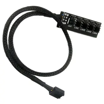 4-контактный кабель-адаптер вентилятора PWM, 1-точечный 5-позиционный концентратор, корпус компьютера, встроенная материнская плата, плата управления скоростью вращения вентилятора, контроллер для ПК