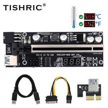 1/6/10ШТ TISHRIC PCIE Riser Card С Температурным Расширением PCI-E 16X ОТ SATA До 6Pin PCI Express для Видеокарты для Майнинга