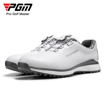 Обувь для гольфа PGM, мужская водонепроницаемая дышащая обувь для гольфа, мужские спортивные кроссовки с вращающимися шнурками, нескользящие кроссовки XZ262