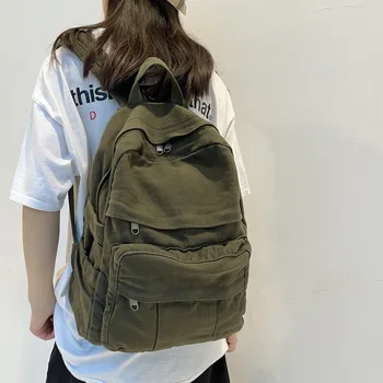 Холщовый рюкзак для ноутбука, школьная сумка для путешествий, Прочный походный рюкзак, рюкзак для ноутбука, Винтажный спортивный рюкзак на открытом воздухе
