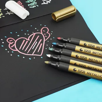 STA 10 цветов, Металлическая ручка, цветной маркер, ручка для граффити, Многоцветный параметаллический масляный маркер, фломастеры для рисования, карандаши для рисования
