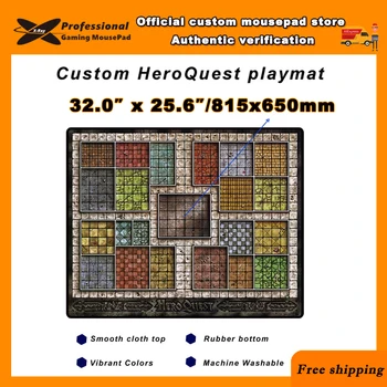 Xraypad Custom Big Playmat HeroQuest с Прошитыми Краями (Большой Коврик для мыши с Фиксированными Краями) X-raypad Коврик Для настольных игр из натурального каучука