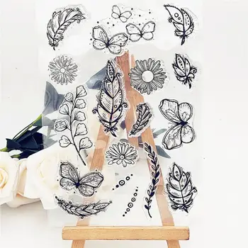 Шаблон для рисования Прозрачный Многоразовый Многоформный ручной счет Штамп Печать Форма для тиснения в форме бабочек для настенного искусства