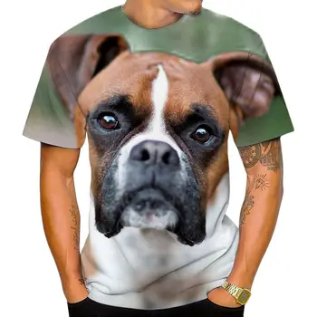 Летние мужские и женские футболки с 3D принтом собаки, веселые, повседневные, с круглым вырезом и короткими рукавами.