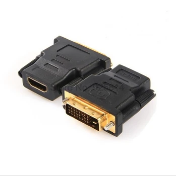 от dhl 200шт DVI (24+1)/(24+5) Кабели-переходники, совместимые с HDMI, 24k позолоченный штекер от мужчины к женщине, совместимый с HDMI