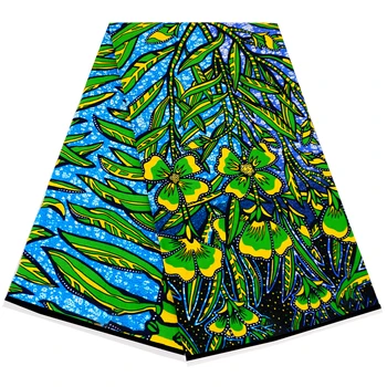 Африканская ткань с восковыми принтами из 100% хлопка Binta, натуральный воск, высококачественная африканская ткань 6 ярдов для вечернего платья.