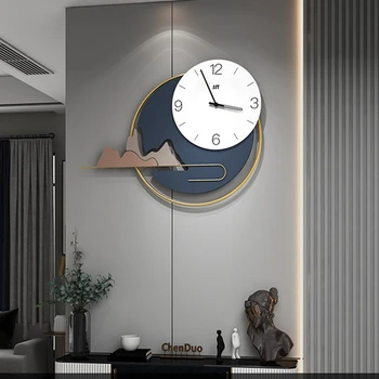2022 Nordic light роскошная гостиная без звука настенные часы простые круглые часы креативное декоративно-прикладное искусство настенные часы