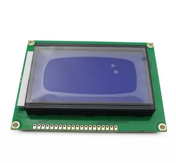 Синий экран LCD12864 ЖК-дисплей 12864 ЖК-экран с подсветкой, параллельный порт 12864-5V, последовательные порты ST7920