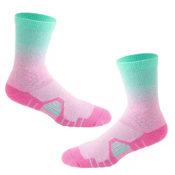 1 пара удобных носков для бега, спортивные носки градиентного цвета, нескользящие, демпфирующие вибрацию, спортивные баскетбольные носки для бега на открытом воздухе