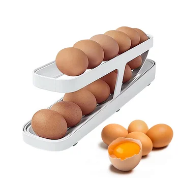 F5 Держатель для яиц с автоматической прокруткой, коробка для хранения, Корзина для яиц, контейнер, органайзер, холодильник, дозатор яиц для кухни