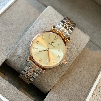 Японский кварцевый механизм высокого качества 32 мм PABLO RAEZ женские часы из нержавеющей стали с сеткой из розового золота, водонепроницаемые женские часы, прямая поставка