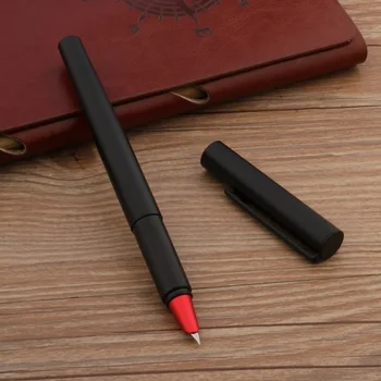 Высококачественная подарочная ручка в матовой черной коробке Office Jinhao 35 с перьевым наконечником Fine Finance с капюшоном