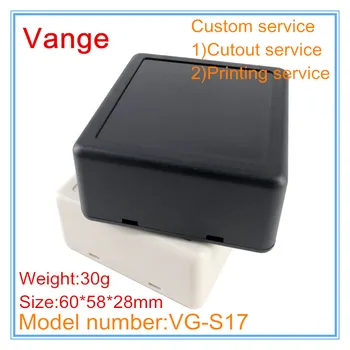10 шт./лот, черная коробка для проекта с пуговицами, 60*58*28 мм, ABS, чехол для электронных инструментов для печатной платы