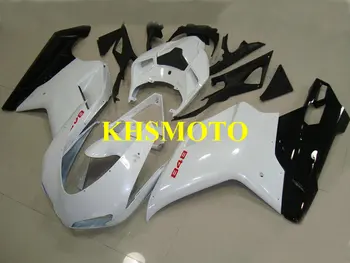 Мотоцикл Комплект обтекателей для DUCATI 848 1098 1198 08 09 10 11 12 Ducati 1098 2008 2012 ABS белый черный комплект обтекателей + подарки DA09
