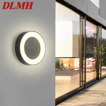 Современный настенный светильник DLMH Outdoor, простые светодиодные винтажные бра, водонепроницаемые круглые для балкона, коридора, внутреннего двора, декора